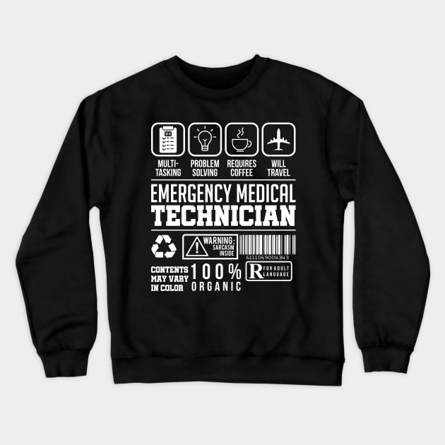 EMT Emergency medical technician Crewneck Sweatshirt by Caskara